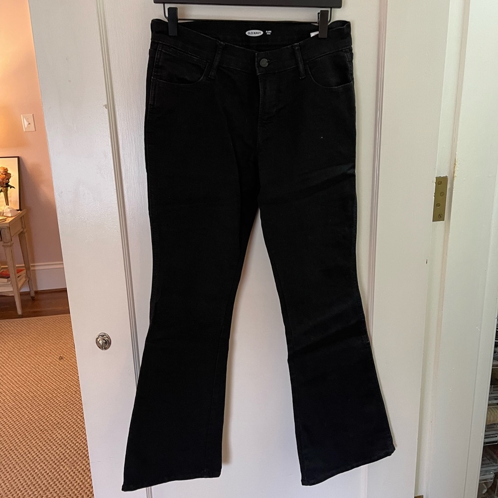 Size 6 Black Flare Old Navy Jeans